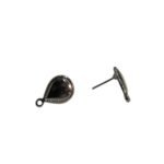 Base Brinco Gota 13mm Grafite - 2 Pares