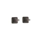 Base Brinco Quadrada 14mm Grafite – Par - Imagem 4
