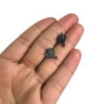 Base Brinco Gota 13mm Grafite - 2 Pares - Imagem 3