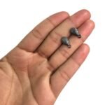 Base Brinco Gota 13mm Grafite - 5 Pares - Imagem 2