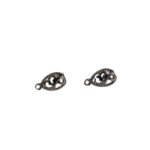 Base Brinco Gota 12mm Grafite - 6 Pares - Imagem 4