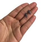 Base Brinco Gota 12mm Grafite - 6 Pares - Imagem 2
