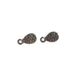 Base Brinco Gota Trabalhado 12mm Grafite - 5 Pares - Imagem 4