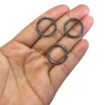 Argola Zamac 16mm Grafite – 1 Und - Imagem 2