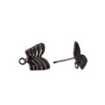 Base Brinco Trabalhado 12mm Grafite - 2 Pares