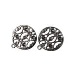 Base Brinco Trabalhado 17mm Grafite - 1 Par - Imagem 4