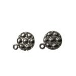 Base Brinco Redondo Trabalhado 10mm Grafite - 2 Pares - Imagem 3