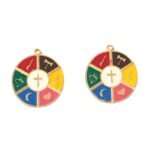 Pingente Sete Linhas Da Umbanda 28mm Dourado - 1 Und - Imagem 4