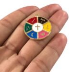 Pingente Sete Linhas Da Umbanda 28mm Dourado - 1 Und - Imagem 3