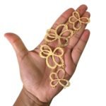 Entremeio Vazado 13,5cm Dourado– 1 Und - Imagem 2