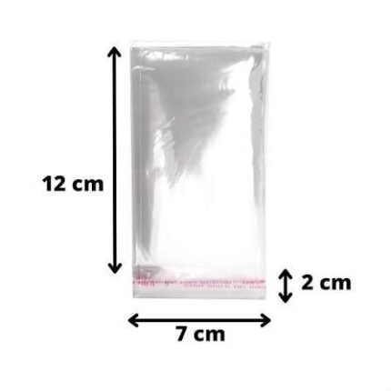 Saco Adesivo S/Furo 7x12cm – 50 Unds