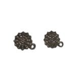 Base Brinco Redondo Trabalhado 10mm Grafite - 3 Pares - Imagem 3