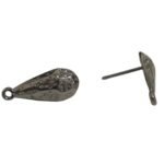 Base Brinco Gota 16mm Grafite - 2 Pares