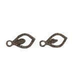 Base Brinco Trabalhado 14mm Grafite - 6 Pares - Imagem 4