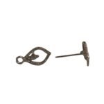 Base Brinco Trabalhado 14mm Grafite - 6 Pares