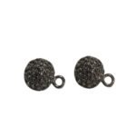 Base Brinco Redondo Trabalhado 10mm Grafite - 1 Par - Imagem 4