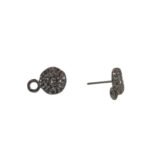 Base Brinco Redondo 8mm Grafite - 3 Pares