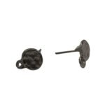 Base Brinco Redondo 8mm Grafite - 5 Pares