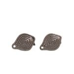 Base Brinco Gota Trabalhado 15mm Grafite - 4 Pares - Imagem 4