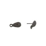 Base Brinco Gota Trabalhado 14mm Grafite – 5 Pares