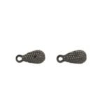 Base Brinco Gota Trabalhado 14mm Grafite – 5 Pares - Imagem 4