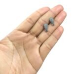 Base Brinco Gota Trabalhado 14mm Grafite – 5 Pares - Imagem 2