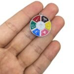 Pingente Sete Linhas Da Umbanda 28mm Níquel – 1 Und - Imagem 2