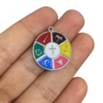 Pingente Sete Linhas Da Umbanda 28mm Níquel – 1 Und - Imagem 3