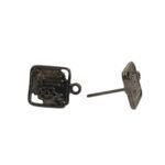 Base Brinco Quadrado Trabalhado 10mm Grafite - 4 Pares