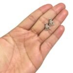 Base Brinco N.Sra Aparecida 12mm Níquel - 3 Pares - Imagem 2