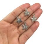 Pingente Estrela Trabalhado 17mm Níquel - 20 Gramas - Imagem 3
