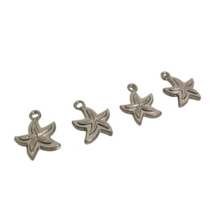 Pingente Estrela Trabalhado 17mm Níquel - 20 Gramas