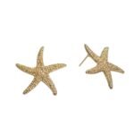 Base Brinco Estrela Do Mar 24mm Dourado - 1 Par
