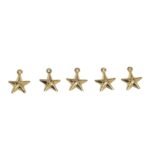 Pingente Abs Estrela Do Mar 15mm Dourado Exclusivo - 10 Unds