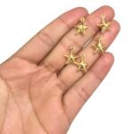 Pingente Abs Estrela Do Mar 15mm Dourado Exclusivo - 10 Unds - Imagem 2