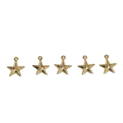 Pingente Abs Estrela Do Mar 15mm Dourado Exclusivo - 10 Unds