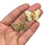 Broche Borboleta 22mm Dourado - 1 Und - Imagem 4
