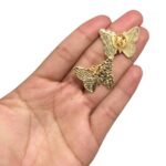 Broche Borboleta 22mm Dourado - 1 Und - Imagem 2