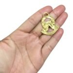 Pingente Ferradura C/ Cavalo 38mm Dourado - 1 Und - Imagem 2