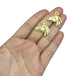 Pingente Redondo Vazado Cavalo 34mm Dourado - 1 Und - Imagem 2