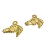 Pingente Redondo Vazado Cavalo 34mm Dourado - 1 Und - Imagem 4