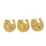 Pingente Ferradura C/ Cavalo 36mm Dourado - 1 Und - Imagem 5
