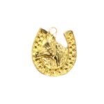Pingente Ferradura C/ Cavalo 36mm Dourado - 1 Und - Imagem 4