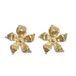 Broche Flor 28mm Dourado - 1 Und