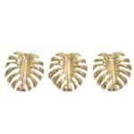 Broche Folha Costela Adão 25mm Dourado – 1 Und