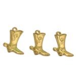 Pingente Bota 20mm Dourado - 1 Und
