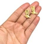 Pingente Bota 20mm Dourado - 1 Und - Imagem 2