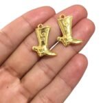 Pingente Bota 20mm Dourado - 1 Und - Imagem 3