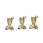 Pingente Cauda Sereia 17mm Dourado - 1 Und