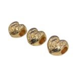 Entremeio Coração 10mm Dourado - 1 Und